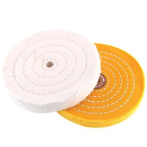 5 Inch Polishing Wheel for Bench Grinder - 2 Pcs Buffing Wheel (50 Ply), 10mm Arbor Hole Cotton Sanding Wheel