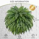 FOREST PRINCE 50" Fake Ferns Bush Plants with 96 Frond, 2 Faux Ferns for Outdoors Planter Large Garden Porch Entrance Balcony Windowsill Home Decor
