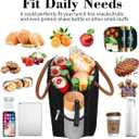 Coobiiya Lunch Box Lunch Bag for Women Men,Reusable Cute Lunch Pail bag,Leakproof,Insulated LunchBox Tote Compact 10L, Cooler Lunch Container for Work Travel Office (Black)