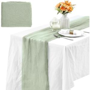 Boao Halloween Cheese Cloth 35.43 x 393.7 Inch Sage Green Cheesecloth Roll for Crafts Large Cotton Muslin Gauze Fabric for Halloween Outdoor & Indoor Spooky Decoration