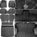 Floor Mats Fit for Honda CRV 2023 2024 2025 2026 All Models (Include Hybrid) - TTX LIGHTING CR-V All Weather Floor Liners & Cargo Liner with Backrest Mats Car Mats Accessories (Fit Upper Deck)
