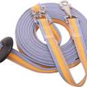 Cord Cotton Lunge Line with Rubber StopEquine Lunge Line for Horses with Swivel Bolt Snap24 ft (Contrasting Colors, 24ft)