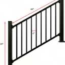 2ft Deck Railing Kit for Deck, Porch, Patio, Balcony
Modular 36 in H. x 2 Ft W Stair Railing Kit with 2 Post Coat Finish Modular Rail System for Concrete Steps or Wooden Stairs