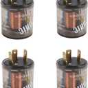 4 pcs 12V 3 Pin Electronic LED Flasher Relay Round Heavy Duty Electronic Turn Signal Light Blinker 3 Prong Turn Signal Flasher Relay