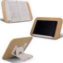 Wood Book Stand - Book Holder for Reading Hands Free, Foldable, Adjustable Book Display Stand, Cookbook Stand Portable, Lightweight Page Holder for Book Lovers, Cooks, Students 13.4"x9.4"