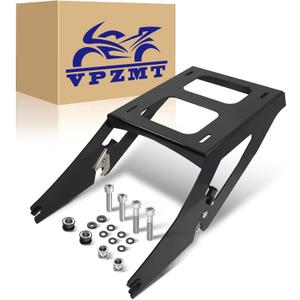 Detachable Two Up Tour Pack Mount Luggage Rack Compatible with Harley Softail Sport Glide FLSB 2018-2025 2020 Low Rider/S/ST (Black)