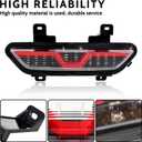 Backup Light for Mustang 2015-2017, Clear Lens Rear Light w/Red LED Tube Brake Reverse Back Up Lamp for Ford Mustang 2015 2016 2017 Accessories