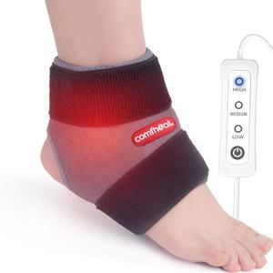 Ankle Heating Pad for Ankle Arthritis Pain Relief, USB Heated Ankle Wrap Heat Therapy for Sprains, Strains, Post-Surgical, with 3 Heat Settings, Auto Shut Off, 1 Pack