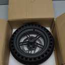 Electric Scooter Rear Tire, 8.5 Inch Rear Solid Tire Wheel Hub 110mm Brake Disk Electric Scooter Upgrade Parts Assembly Set