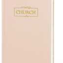 XKDOUS Church Notes Journal, Sermon Notes Christian Notebook, Linen Bible Study Journal, Prayer Journals, Blank Notebook to Writing Key Points and Notes, Christian Gifts for Women Men, Pink