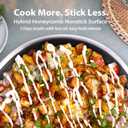 LOLYKITCH 13 Inch Hybrid Nonstick Wok with Lid, Double-Sided Honeycomb Stainless Steel Wok Pan, Long Handle, Induction Compatible, Oven & Dishwasher Safe