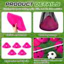 Jumbo Disc Cones Jumbo Soccer Cones with Mesh Bag Giant Large Agility for Soccer Training Adult Sports