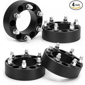 KSP 6x5.5 Wheel Spacers for Chevy Silverado GMC Sierra, 2inch 6x139.7mm Lug Centric Spacer for Suburban Express 1500 Escalade Yukon, 50mm Wheel Adapter 108mm Hub Bore with M14x1.5 Studs Black 4PCS