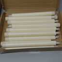 30 Pcs Gold Candlestick Holders with Flameless LED Candles Bulk Includes 15 Metal Candle Holders 15 Ivory Battery Operated Taper Candles for Wedding Valentines Table Centerpieces Home Decor