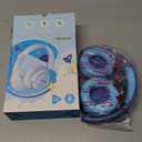 iClever BTH22 Kids Bluetooth Headphones, 60H Play Time, USB C Fast Charging, Bluetooth 5.4, AUX Cord,Safe Volume 74/85 dBA,Toddler Headphones for iPad/Tablet/Travel/School, Blue