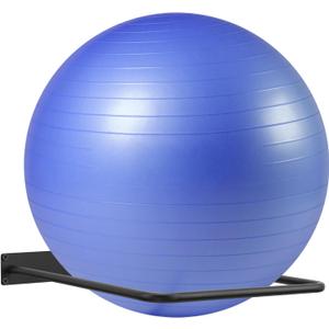 DNYLHRLZ Large Stability Ball Wall Rack - Yoga Ball Storage Rack for Studio, Gym or Home (1 Black)