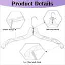 12 Pack Clear Plastic Hangers,Clear Hangers with 360 Swivel Metal Hook,Shirt Hanger Coat Hangers,Heavy Duty Hangers Dress Hangers for Clothes Shirts Dresses,16.7 Inch