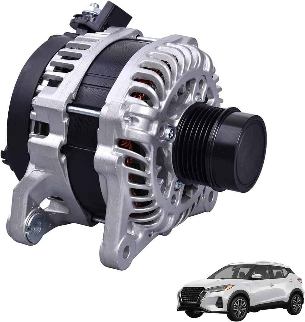 23100-5RA2B Alternator 120A 12V Compatible with Nissan Versa 2020-2022 1.6L and Kicks 2020-23 L4 1.6L Replace A005TE0382ZX, 21689, 21689R 23100-5RA2B Alternator 120A 12V Compatible with Nissan Versa 2020-2022 1.6L and Kicks 2020-23 L4 1.6L Replace A005TE0382ZX, 21689, 21689R