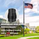 25FT Heavy Duty Flag Pole, 11 Gauge & 2-1/2'' Bottom Tube Aluminum | Complete Residential Flagpole Kit USA Flag,Eagle Top & All Hardware to Fly Two Flags Ideal for Patriotic Displays & Gifts