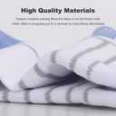 Lapulas Athletic Running Ankle Socks, Low Cut Cushioned Anti-Blister Tab Sports Socks Men Women 6Pairs (Small, New White)