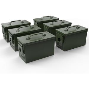 HARDROCK 30 50 Cal Ammo Can Metal 9mm Ammo Box Storage Crate case for Shotgun Bullet Rifle Nerf Ammunition Waterproof case-Gard Organizer
