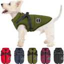 V.PET.B.R Dog Winter Coat,Warm Jacket Paded Fleece Dog Vest with Built in Harness,Windproof Reflective Cozy Adjustable Snow Pet Coat Clothes with Zipper for Small Medium Large Dogs