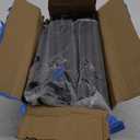 Calmootey Double Rod Clothing Garment Rack,Rolling Hanging Clothes Rack,Portable Clothes Organizer for Bedroom,Living Room,Clothing Store, Black