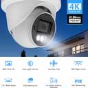 8MP 4K PoE IP Security Dome Camera Outdoor, Full Color Turret IP Camera with Smart Dual Light, Two Way Talk, SD Card Slot, 98ft Night Vision, 110Wide Angle, Human/Vehicle Detection