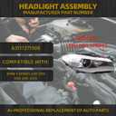 Dasbecan HID/Xenon w/AFS Type Headlight Compatible With 2011-2013 BMW 5 Series 528i 535i 550i M5 Right Passenger Side Housing Chrome Clear Headlight Assembly Replaces# 63117271908