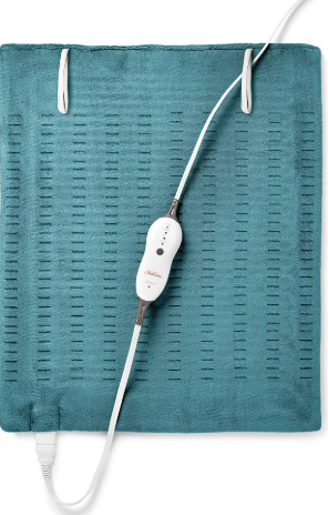 Sunbeam XXL Heating Pad, 20"x 24", For Back, Neck, Shoulder, and Period Cramp Pain Relief, 4 Heat Settings, Auto ShutOff, MachineWashable, Gifts For Mom & Wife, Dark Teal