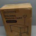 Collapsible Wagon Cart with Wheels, 150L Lightweight Foldable Utility Cart, Portable Rolling Wagon for Garden, Shopping, Sports, Camping, Transport, Black