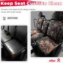 KEMIMOTO UTV Seat Covers Camo, Waterproof Repellent UTV Seat Cover Set w/Headrest Cover Compatible with Can Am Defender Front Two Doors Split Bench- Camo