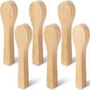 6Pcs Wood Spoon Blank Carving Kits, Unfinished Wood Spoon, 6.5IN Blanks Carving Wooden for Handicraft Enthusiasts