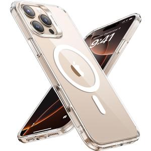 ESR for iPhone 16 Pro Max Case, Compatible with MagSafe, Shockproof Military-Grade Protection, Magnetic Phone Case for iPhone 16 Pro Max, Classic Hybrid Case (HaloLock), Clear