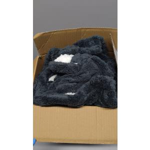 Sunbeam Checker Embossed Sherpa Heated Throw