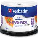 Verbatim DVD+R DL Double Layer 8.5GB 8X Life Series White Inkjet Hub Printable - 50 Pack Spindle