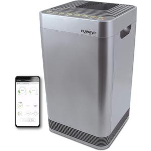 Nuwave Smart Air Purifier for Home Large Room up to 2, 934 Sq. Ft., Auto Function Monitors Air Quality & Adjusts 6 Fan Speeds 5-Stage Filtration System Includes 8 Additional HEPA & Carbon Combo Filters,   47010 