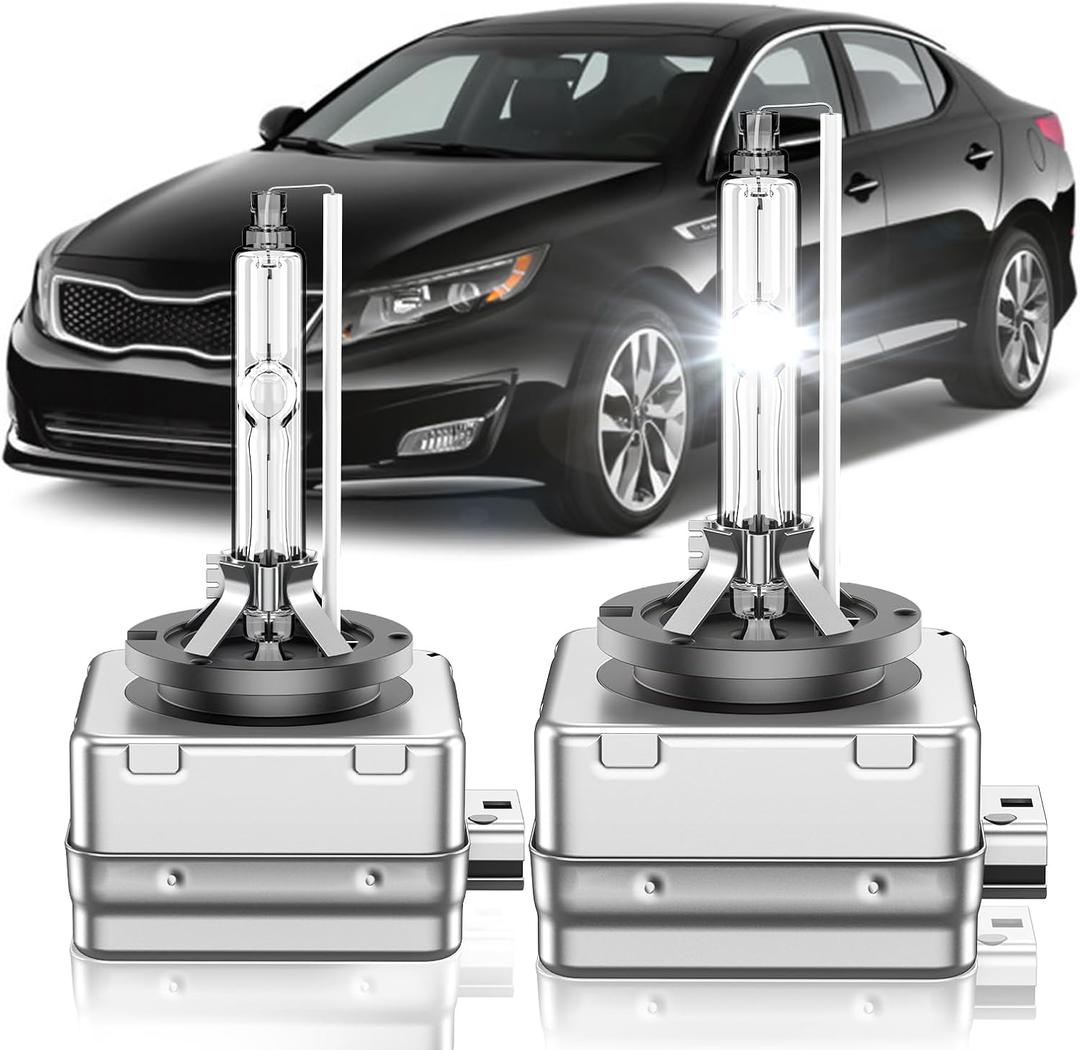 Fit for 2011-2015 Kia Optima Limited Hybrid SX Turbo D1S HID Xenon Headlight Bulbs, High Low Beam Light Bulb, 6000K Cool White, Pack of 2