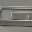 Bathroom Counter Organizer and Storage, 7 Slots Detachable Toothbrush Holders for Bathrooms, Anti-Slip Electric Toothbrush and Toothpaste Holder Countertop Vanity Organizer Accessories for Adults Kids (White Grey)