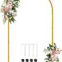 7.2 FT Wedding Arch Backdrop Stand, Gold Metal Arch Backdrop Stand for Wedding Party Ceremony Birthday Bridal Baby Shower Photo Booth Garden Floral Balloon Arches Decoration