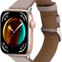 Italy Genuine Leather Bands Women Men Compatible with Apple Watch 38mm 41mm 40mm 42mm 44mm 45mm 46mm 49mm, iWatch Straps Smartwatch Replacement Band for Ultra SE 3/2/1 Series 11 10 9 8 7 6 5 4 3 2 1