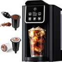 SHARDOR Single Serve Coffee Maker Upgrade, Hot & Iced Coffee Machine for K Cup and Grounds, 6 to 14 oz Brew Sizes, 50 oz Removable Water Tank, Bold Brew Setting, Pod Maker with Reusable Filter, Black