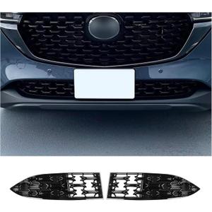 CDEFG 2024 2025 2026 CX-5 Front Grill Mesh Inserts Trims Front Grille Guard Compatible with 2022-2025 2026 Mazda CX-5 Car Exterior Accessories ABS Material 2024 2025 CX-5 Accessories(2PCS)