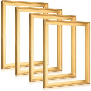 Soaoo 4 Pcs Canvas Floater Frames 16'' X 20'' Gold Floating Canvas Frame
