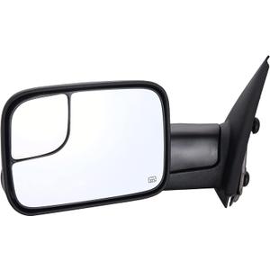 Towing Mirror Replacement Fit for 02-08 DodgeRam 1500 for 03-09 Dodge Ram 2500 3500 Pickup Truck Power Heated Tow Folding Side View Mirror Driver Side