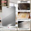 Stainless steel cutting board,Thickened food grade316,Anti bending,cutting boards non toxic,Dishwasher Safe,Suitable for kitchen, restaurant, barbecue(S+ M + L)