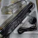 2-Light Floor Lamp, Mid Century Floor Lamp with White Fabric Shade, Standing Lamp Tall Lamp for Living Room Bedroom, 3 Color Temperatures 9W Bulb Include (Black & Gold)