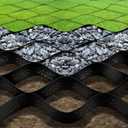 9.8x32.8ft 321 sq ft Gravel Ground Grid -2 Inch Thick Geo Grid Driveway Stabilization Grids - Driveway Grid System for Garden Landscaping Parking Lots Slope Driveways Slope
