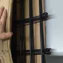 Metal Garden Fence with Gate 28in (H) x 18.7ft (L), 1 Gate + 7 Panels Dog Fence Border Fence Animal Barrier, No Dig Garden Fencing for Yard Flower Bed Lawn Patio Outdoor, ECG2829 Black