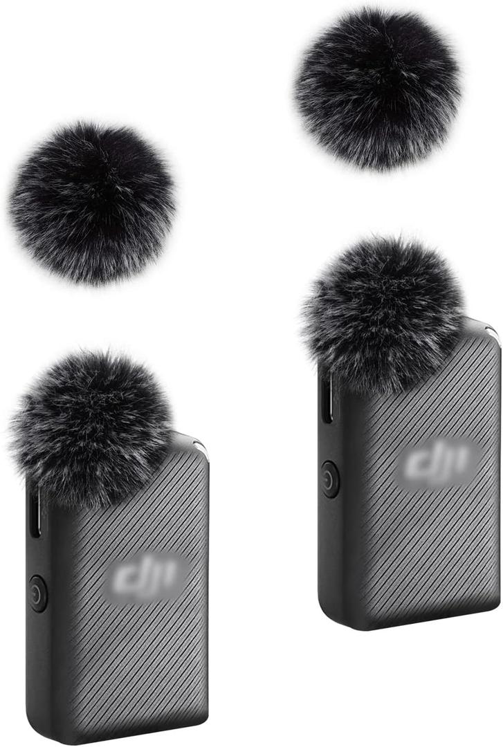 4-Pack Windscreens for DJI MIC Transmitters (TX) Wind Muff, Wireless Lavalier Microphone Cover, Furry Pop Filter
